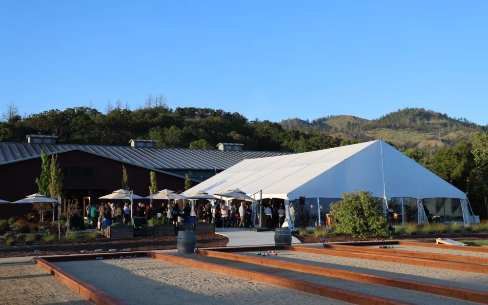 Game Areas, outdoor event venue, winery events at Sugarloaf Wine Co. in Santa Rosa, CA